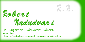 robert nadudvari business card